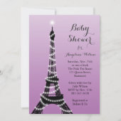 Eiffel Tower Twinkles Baby shower Uitnodiging (Voorkant)
