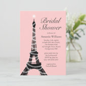 Eiffel Tower Twinkles Bridal Shower Kaart (Staand voorkant)