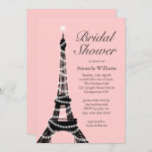 Eiffel Tower Twinkles Bridal Shower Kaart (Voorkant / Achterkant)