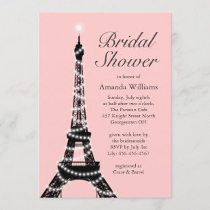 Eiffel Tower Twinkles Bridal Shower Kaart