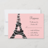 Eiffel Tower Twinkles RSVP (roze) (Voorkant)