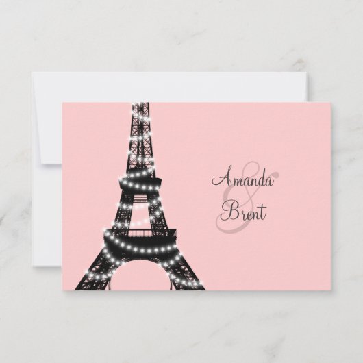 Eiffel Tower Twinkles RSVP (roze) (Achterkant)