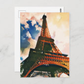 Eiffel Tower ukiyo-e Briefkaart (Voorkant / Achterkant)