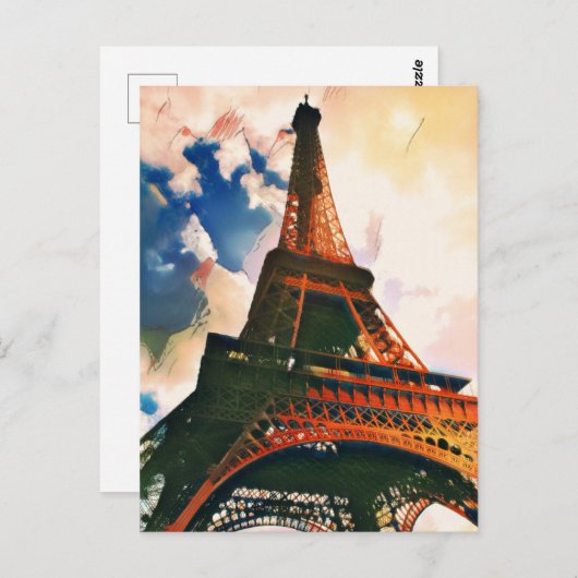 Eiffel Tower ukiyo-e Briefkaart (Voorkant / Achterkant)