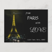 EIFFEL TOWER - van Parijs met LOVE Briefkaart (Voorkant)