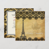  EIFFEL TOWER/VANILLA-SWIRLS KAART (Voorkant / Achterkant)