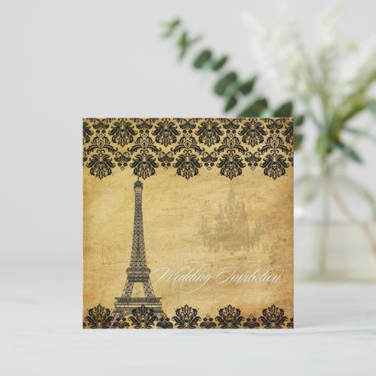  EIFFEL TOWER/VANILLA-SWIRLS KAART (Staand voorkant)