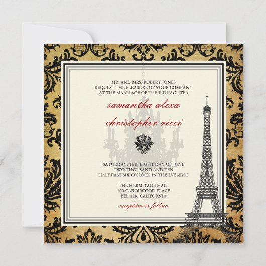 EIFFEL TOWER/VANILLA-SWIRLS KAART (Achterkant)