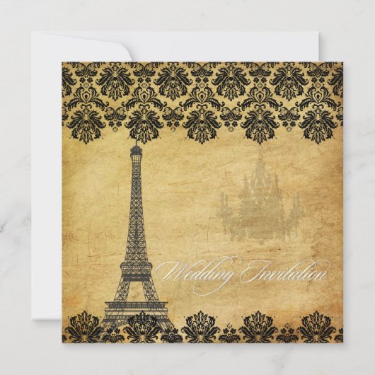  EIFFEL TOWER/VANILLA-SWIRLS KAART (Voorkant)
