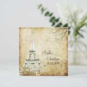  EIFFEL TOWER/VANILLA-SWIRLS KAART (Staand voorkant)