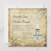  EIFFEL TOWER/VANILLA-SWIRLS KAART (Achterkant)