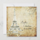  EIFFEL TOWER/VANILLA-SWIRLS KAART (Voorkant)