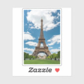 Eiffel Tower View from Champ de Mars Public Park Sticker (Vel)