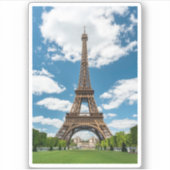 Eiffel Tower View from Champ de Mars Public Park Sticker (Voorkant)