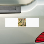 Eiffel Tower vintage Paris Bumpersticker (Op auto)