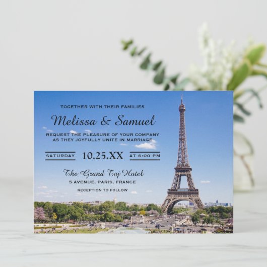 Eiffel Tower Weddenschap Kaart (Staand voorkant)