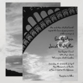 Eiffel Tower Wedding Invitations Kaart (Voorkant / Achterkant)