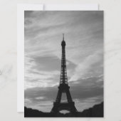 Eiffel Tower Wedding Invitations Kaart (Achterkant)