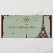 Eiffel Tower Wedding Menus Menu (Voorkant)