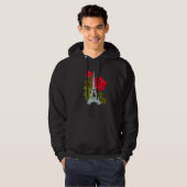 Eiffel Tower with Rose Love Paris Roses French Lov Hoodie (Voorkant volledig)