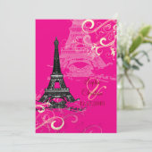 Eiffel Tower + Zwemelen Weddenschappen Kaart (Staand voorkant)