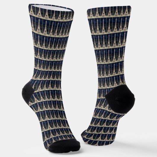Eiffel Towers Crew Socks Sokken (Gebogen)