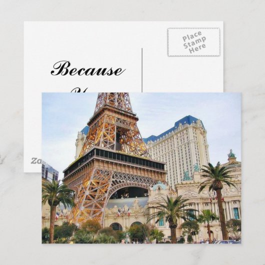 Eiffel Towers Las Vegas Briefkaart (Voorkant / Achterkant)