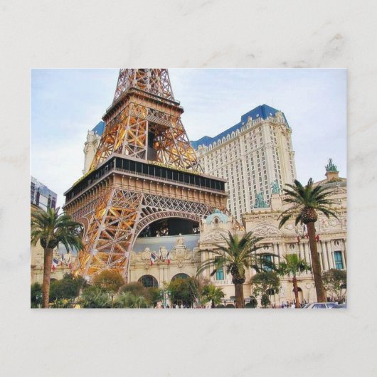 Eiffel Towers Las Vegas Briefkaart (Voorkant)