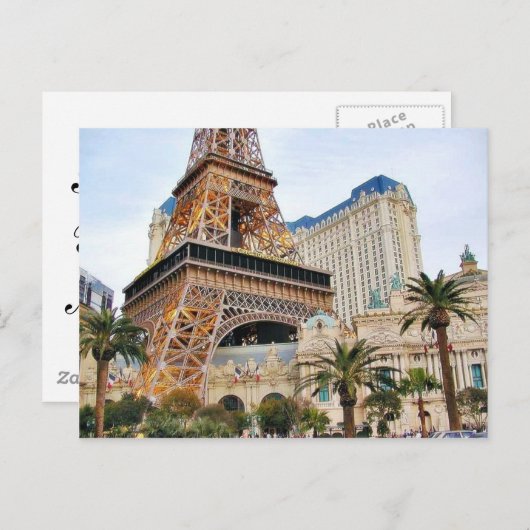 Eiffel Towers Las Vegas Briefkaart (Voorkant / Achterkant)