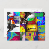 eiffelenkollage briefkaart (Voorkant / Achterkant)