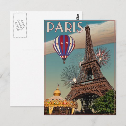 Eiffeltoren - 18 x 24 Briefkaart (Voorkant / Achterkant)