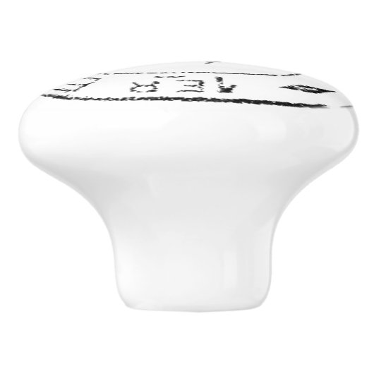 Eiffeltoren 1909 keramische knop (Zijkant)