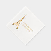 Eiffeltoren #1 Parijs Frankrijk bruidspaar Folie Servetten (Rechts)