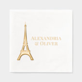 Eiffeltoren #1 Parijs Frankrijk bruidspaar Folie Servetten (Voorkant)