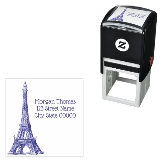 Eiffeltoren #1 Tekening Zelfinktende Stempel (In situ)