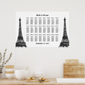 Eiffeltoren - 24-tabel grote zitplaatsen poster (Keuken)