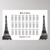 Eiffeltoren - 24-tabel grote zitplaatsen poster (Voorkant)