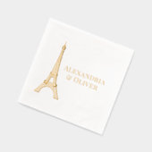 Eiffeltoren #2 Parijs Frankrijk bruidspaar Folie Servetten (Links)