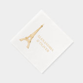 Eiffeltoren #2 Parijs Frankrijk bruidspaar Folie Servetten (Rechts)