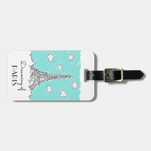 Eiffeltoren, aangepast bagagelabel (Voorkant horizontaal)