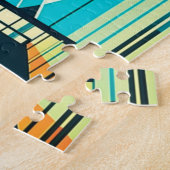 Eiffeltoren Abstracte midden-eeuw moderne puzzel (Zijkant)