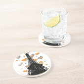 Eiffeltoren Achtbaan Parijs Zandsteen Onderzetter (Zijkant)