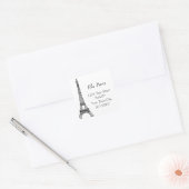 Eiffeltoren Adres Sticker (Envelop)