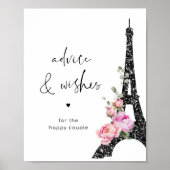 Eiffeltoren advies en wensen voor Passen getrouwd Poster (Voorkant)