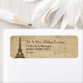 Eiffeltoren Antiek Parijse retour adreslabel Etiket (Insitu)