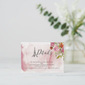 Eiffeltoren Aquarel Huwelijksdetails kaart (Staand voorkant)