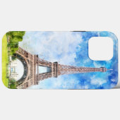Eiffeltoren Aquarel Parijs Silhouet Kunstprint Case-Mate iPhone Case (Achterkant (horizontaal))