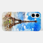 Eiffeltoren aquarelschildering Case-Mate iPhone case (Achterkant (horizontaal))