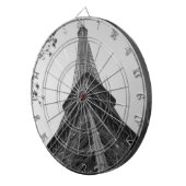 Eiffeltoren b/w dartbord (Voorkant Rechts)