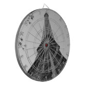 Eiffeltoren b/w dartbord (Voorkant Links)